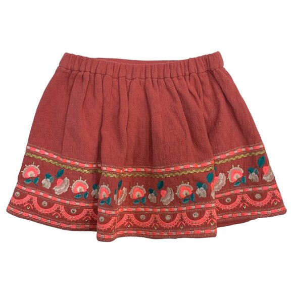 Louise Misha Other - LOUISE MISHA - YUNI STORM SKIRT EMBROIDERED PINK 100% COTTON - NEW NO TAG